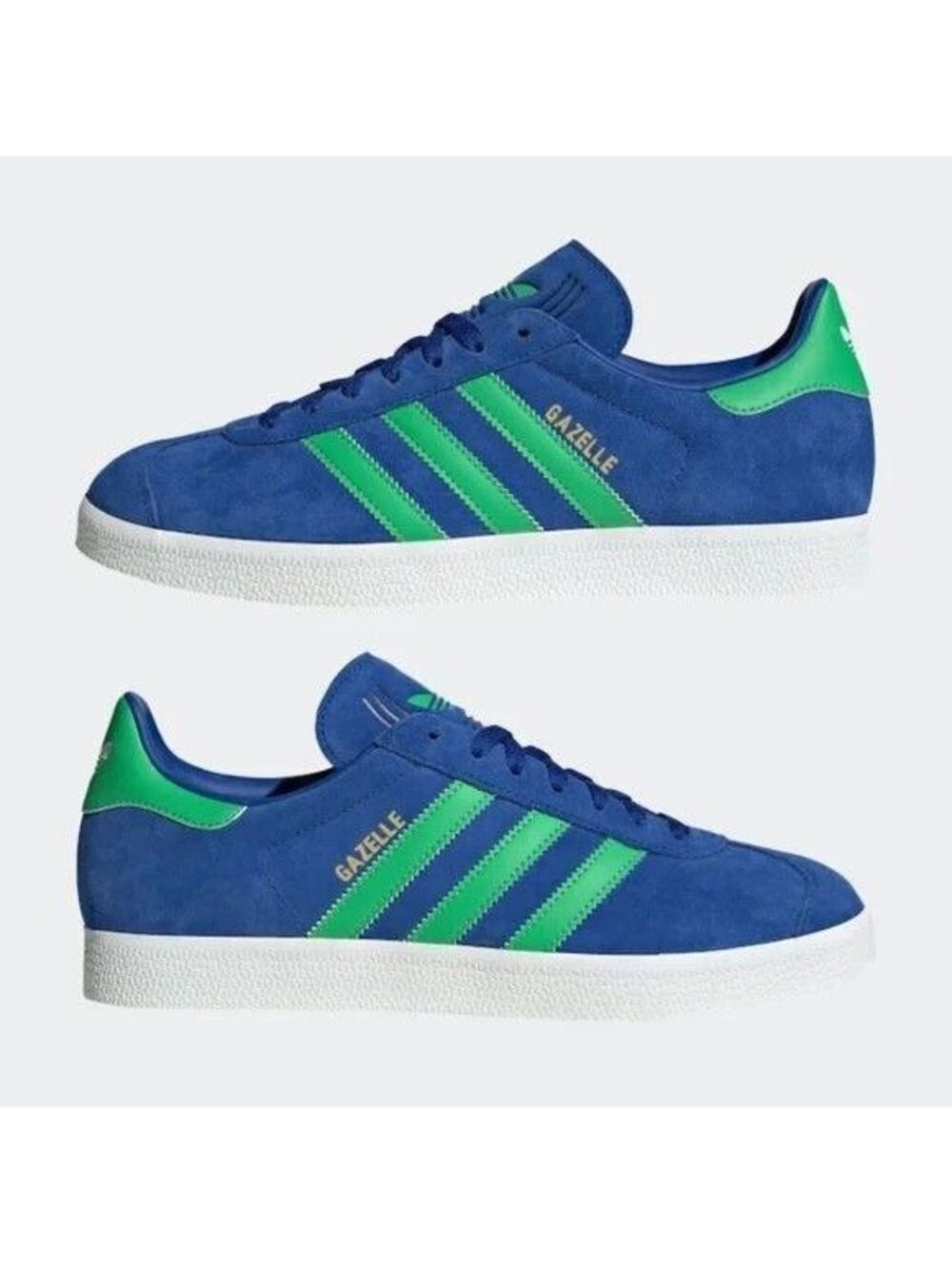 Adidas Gazelle Royal Blue with Energy Green Men Sz 9.5